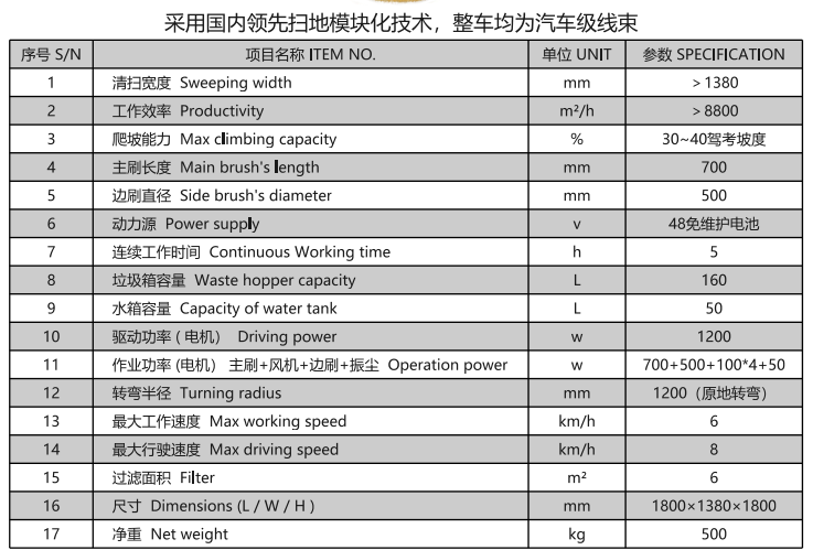 洁路宝驾驶江孜扫地机1400